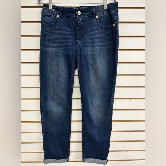 Chico’s So Slimming Ankle Jean - Size 6 (0.5) - Lots of stretch -‎ Gold Hardware - Picture 1 of 6